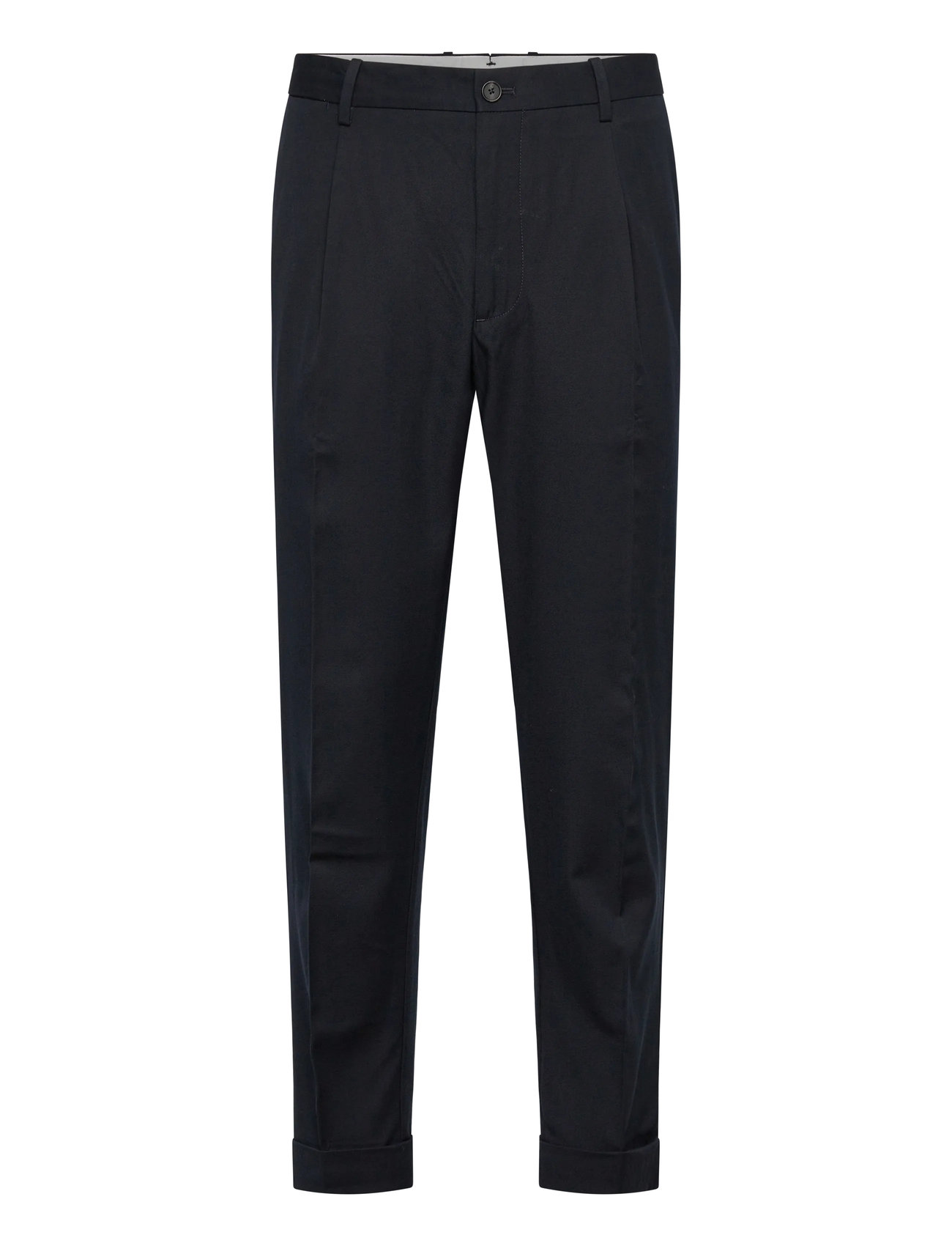 MANGO Regular-Fit Pleated Hosen Schwarz - 44 - Herren