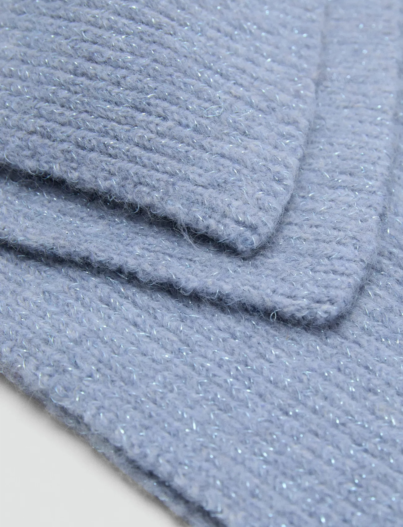 Mango Ribbed Lurex Scarf, One Size, Blue, Tørklæder & Halsvarmere > Tørklæder, Børn