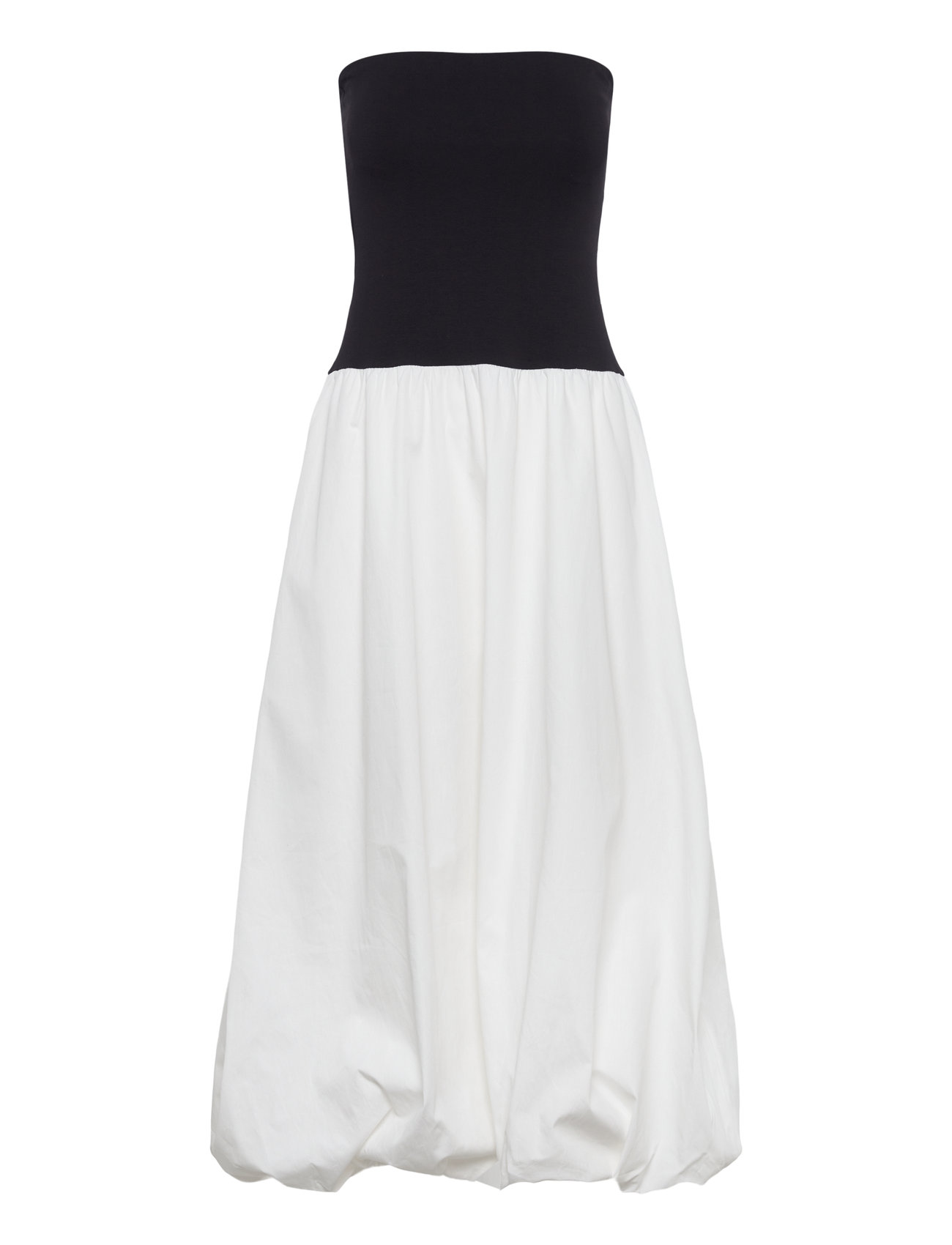 Combined Knitted Balloon Dress Knelang Kjole Black Mango