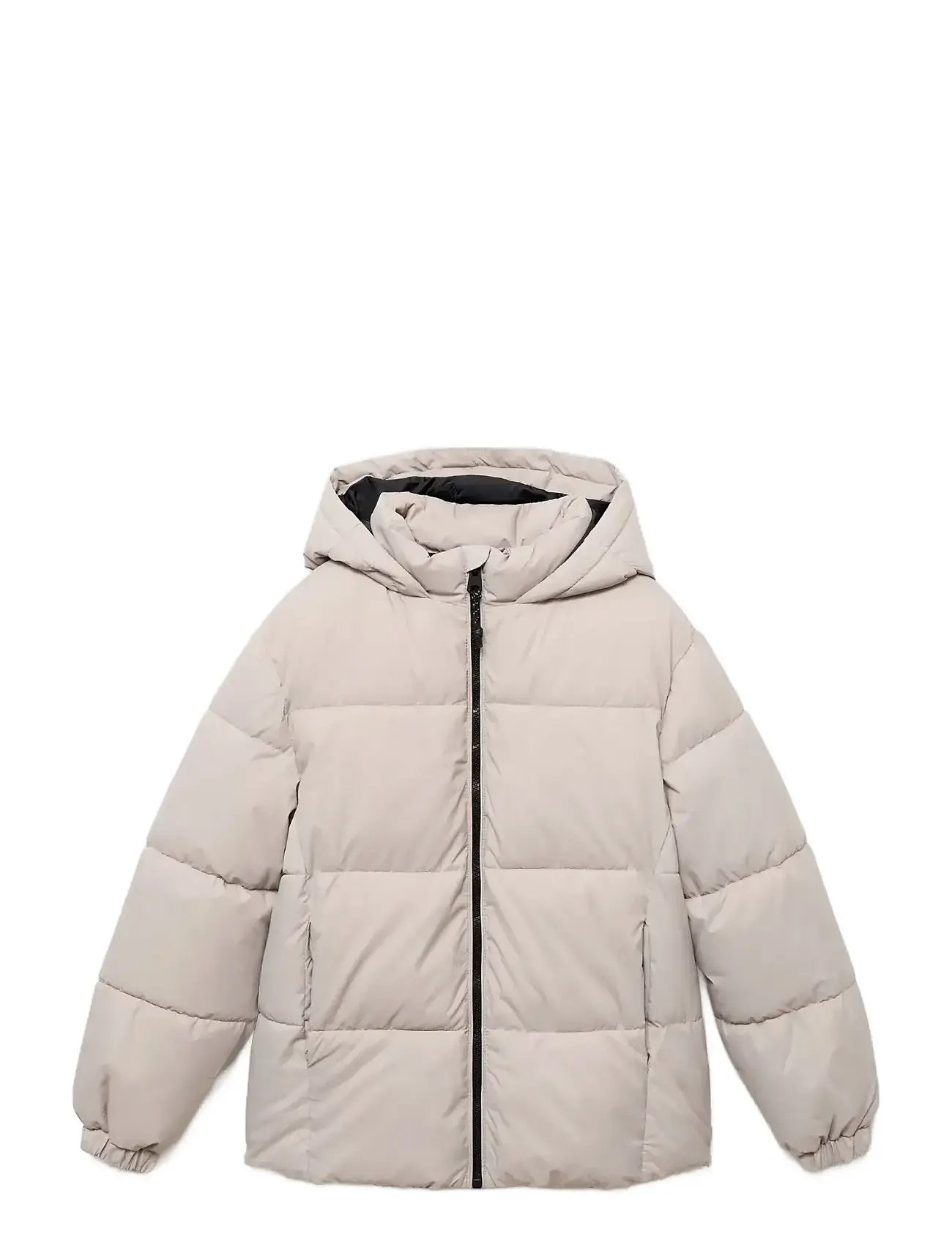 MANGO Hood Puffer Mantel Cream - 6 - Kinder