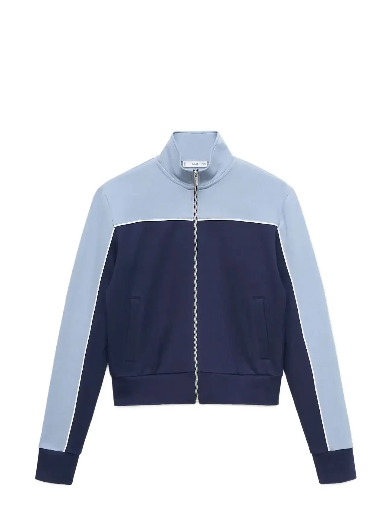 MANGO Two-Tone Fitted Jacke Blau - M - Damen