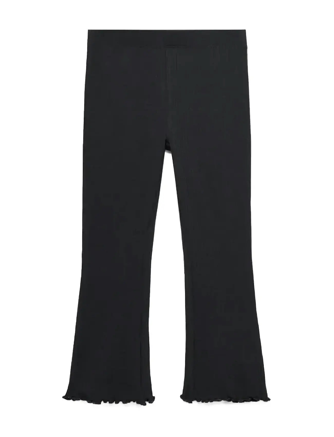 MANGO Ribbed Flared Leggings Schwarz - 2-3 - Kinder