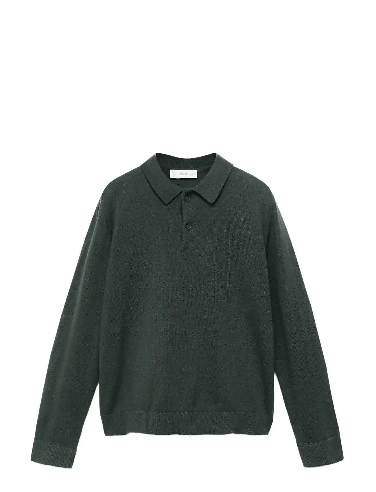 MANGO Strick Polo-Neck Pullover Grün - 7-8 - Kinder