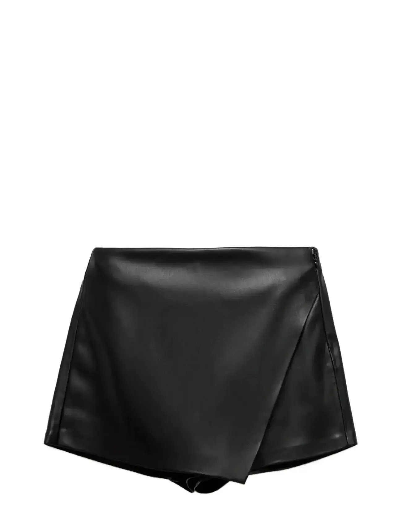 MANGO Faux-Leder Culottes Schwarz - 38 - Damen