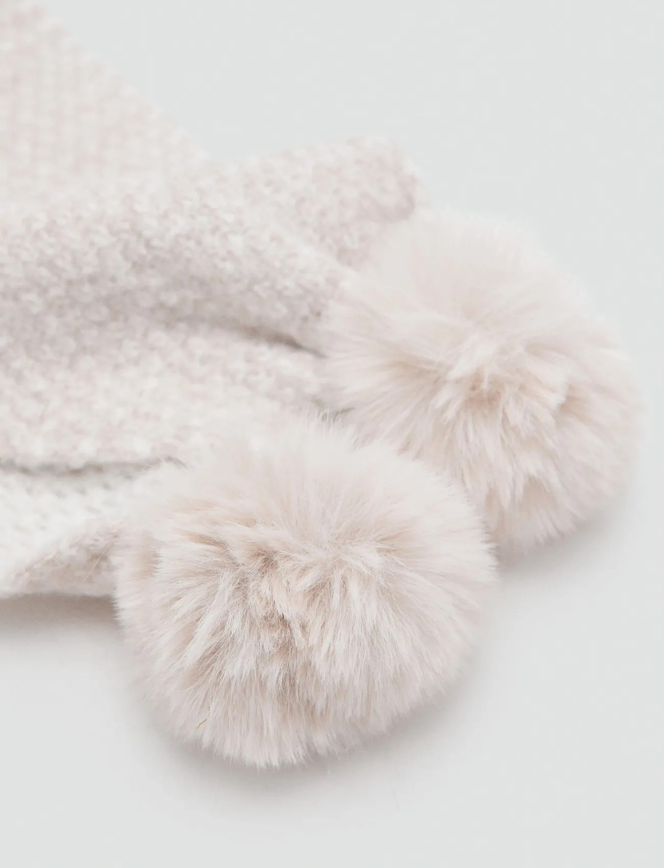 Mango Pompom Knit Scarf, One Size, Brown, Tørklæder & Halsvarmere > Tørklæder, Børn