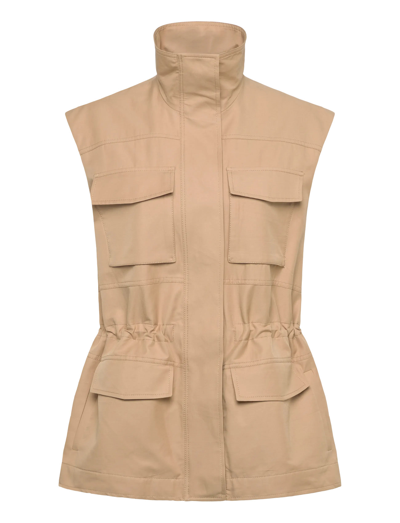 MANGO Oversized Weste With Cargo Pockets Beige - XS/S - Damen