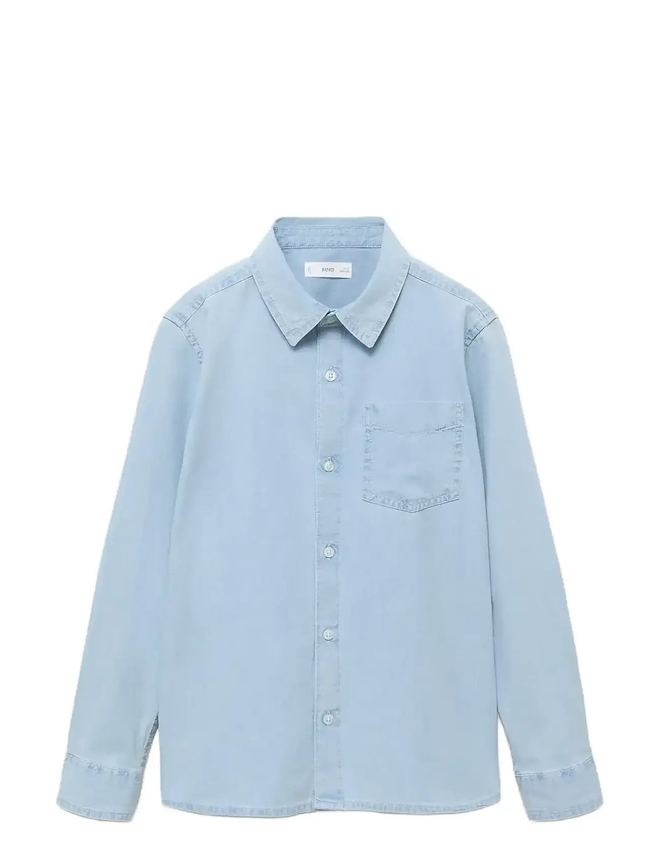 MANGO Baumwolle Denim Shirt Blau - 8 - Kinder