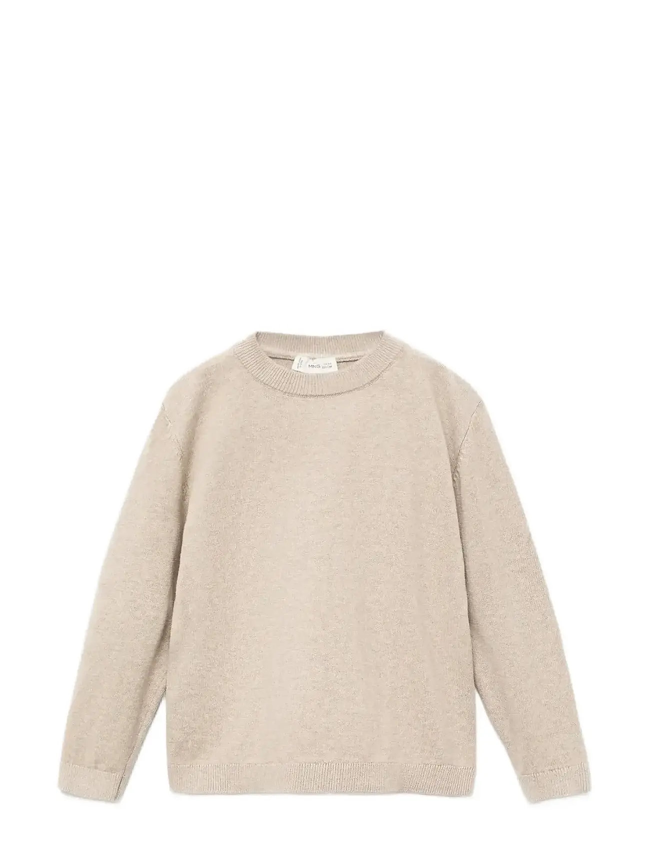 MANGO Strick Pullover With Ribbed Details Beige - 3-4 - Kinder