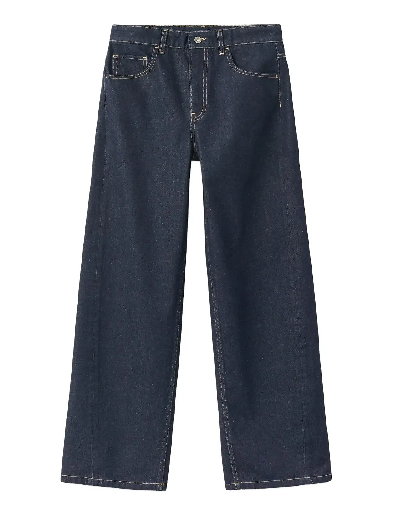 MANGO Mid-Rise Rinse-Wash Barrel Jeans Blau - 40 - Damen