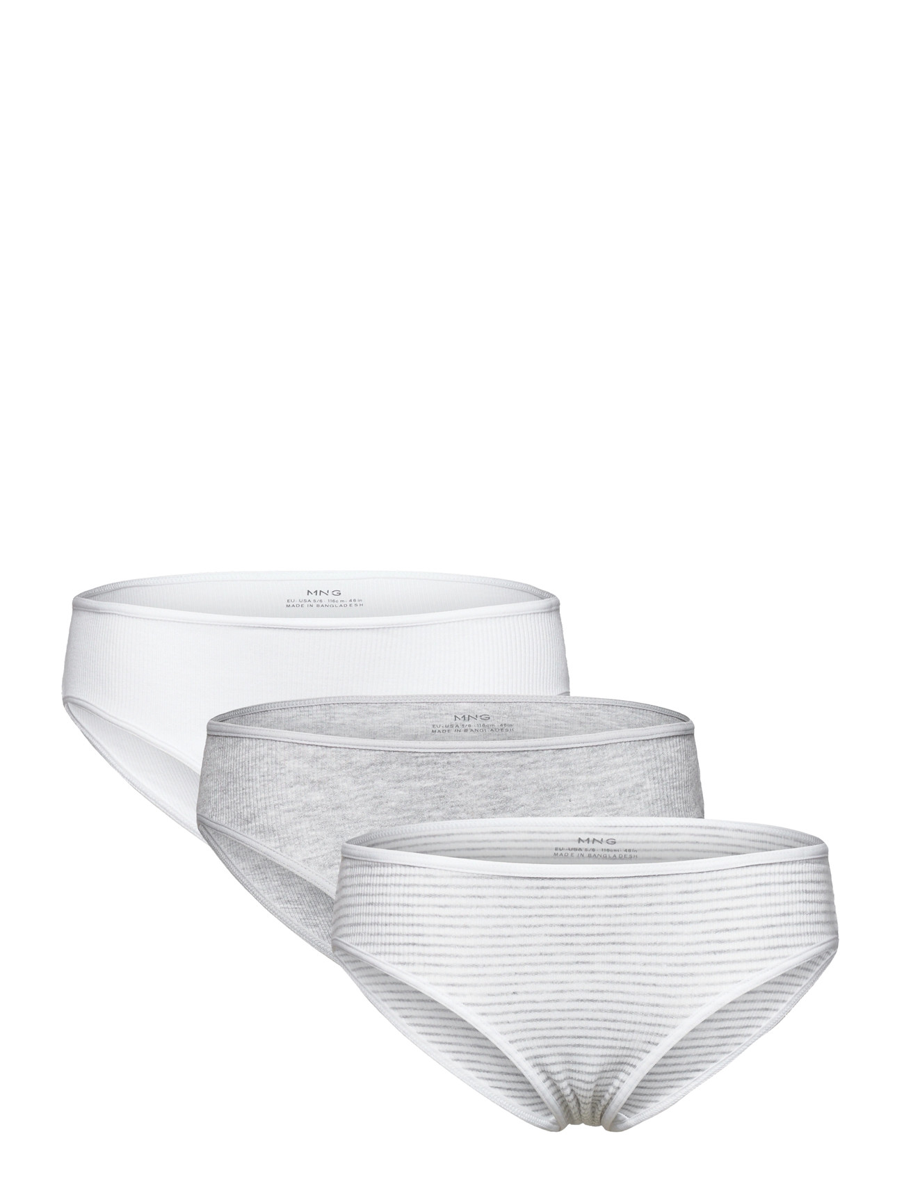 MANGO 3 Pack Essential Panty Weiß - 5-6 - Kinder