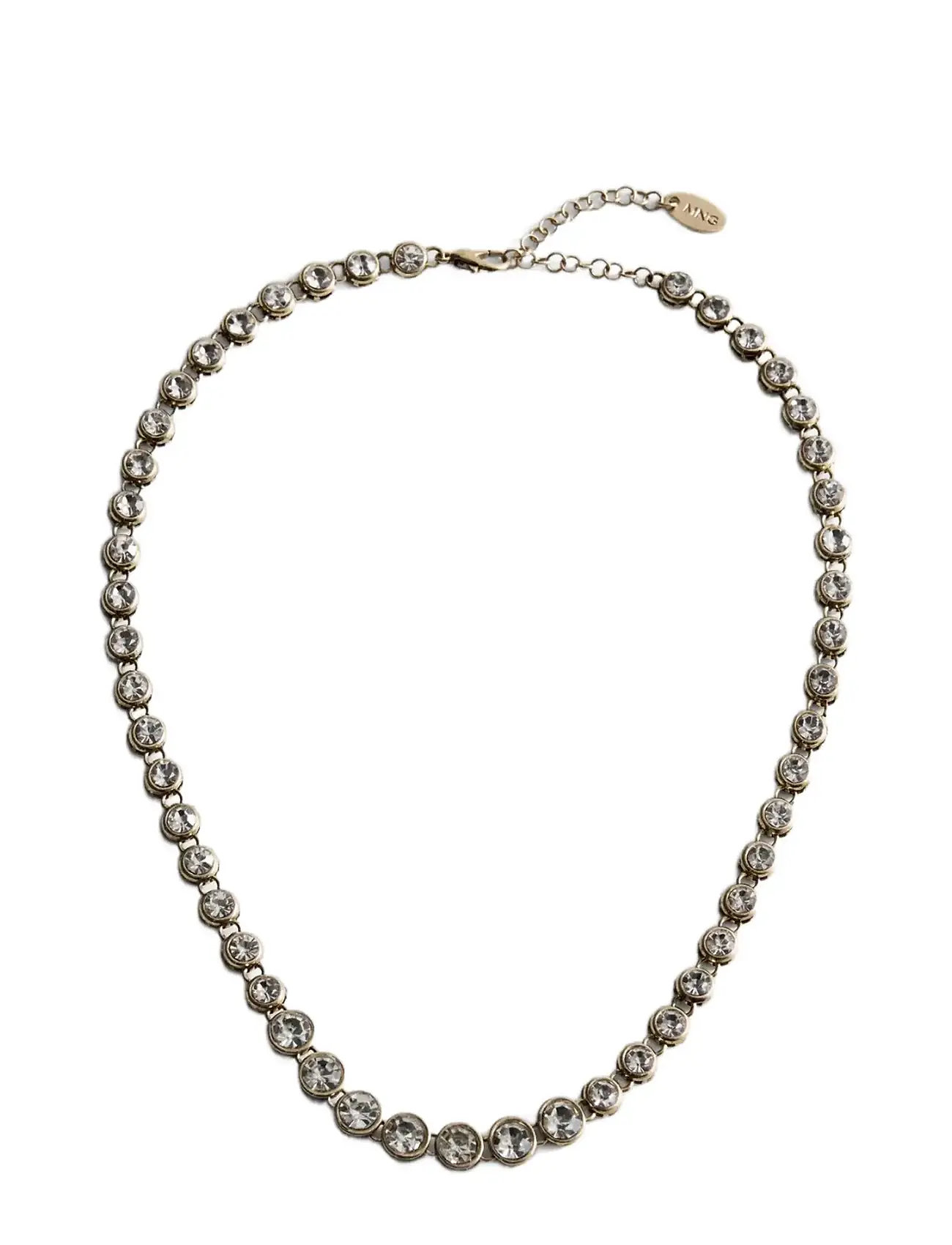 MANGO Crystal Kette Gold - One Size - Damen
