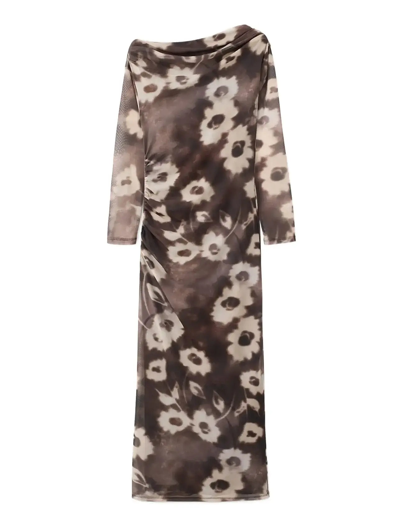 MANGO Asymmetrical Floral-Print Kleid Patterned - L - Damen