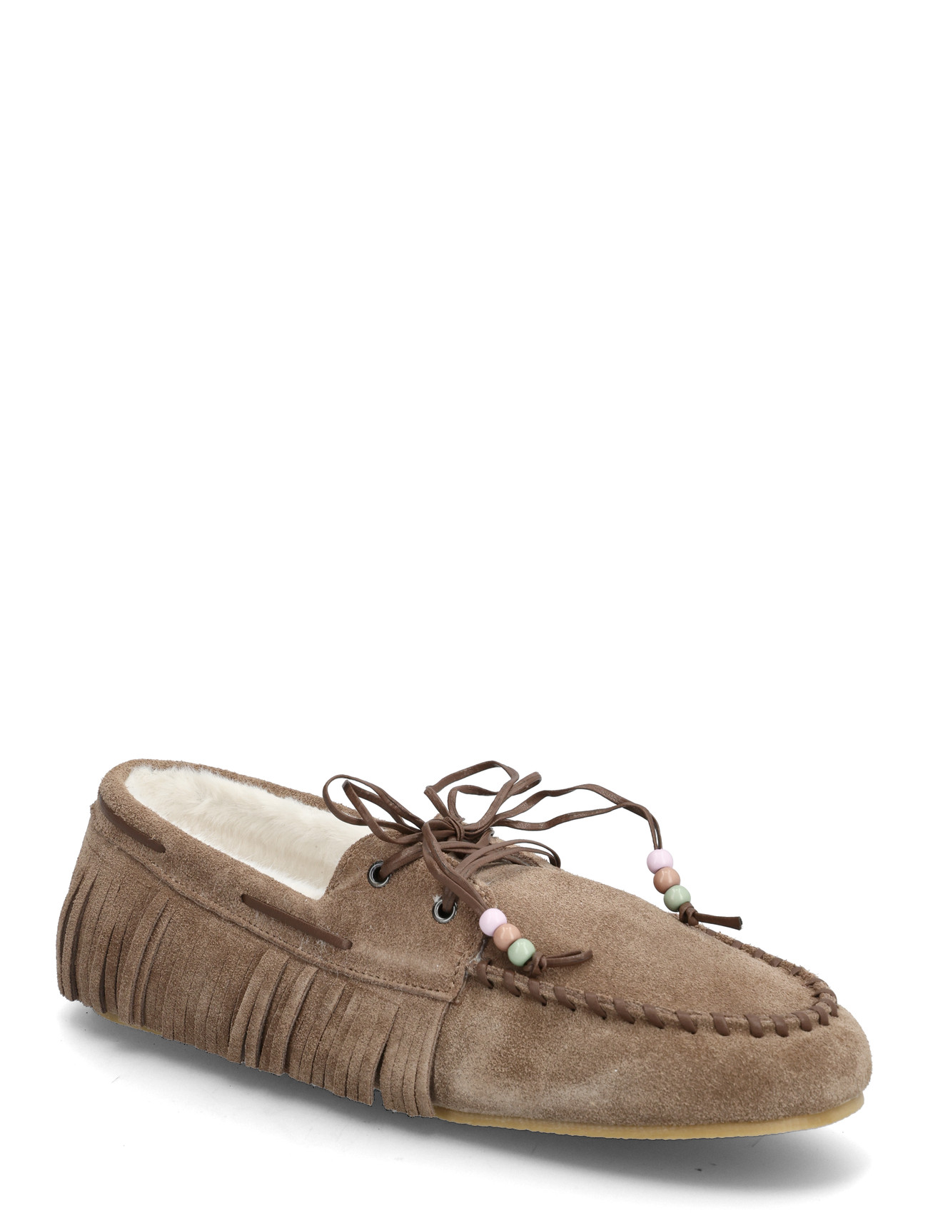 MANGO Shearling Leder Moccasins Braun - 36 - Kinder
