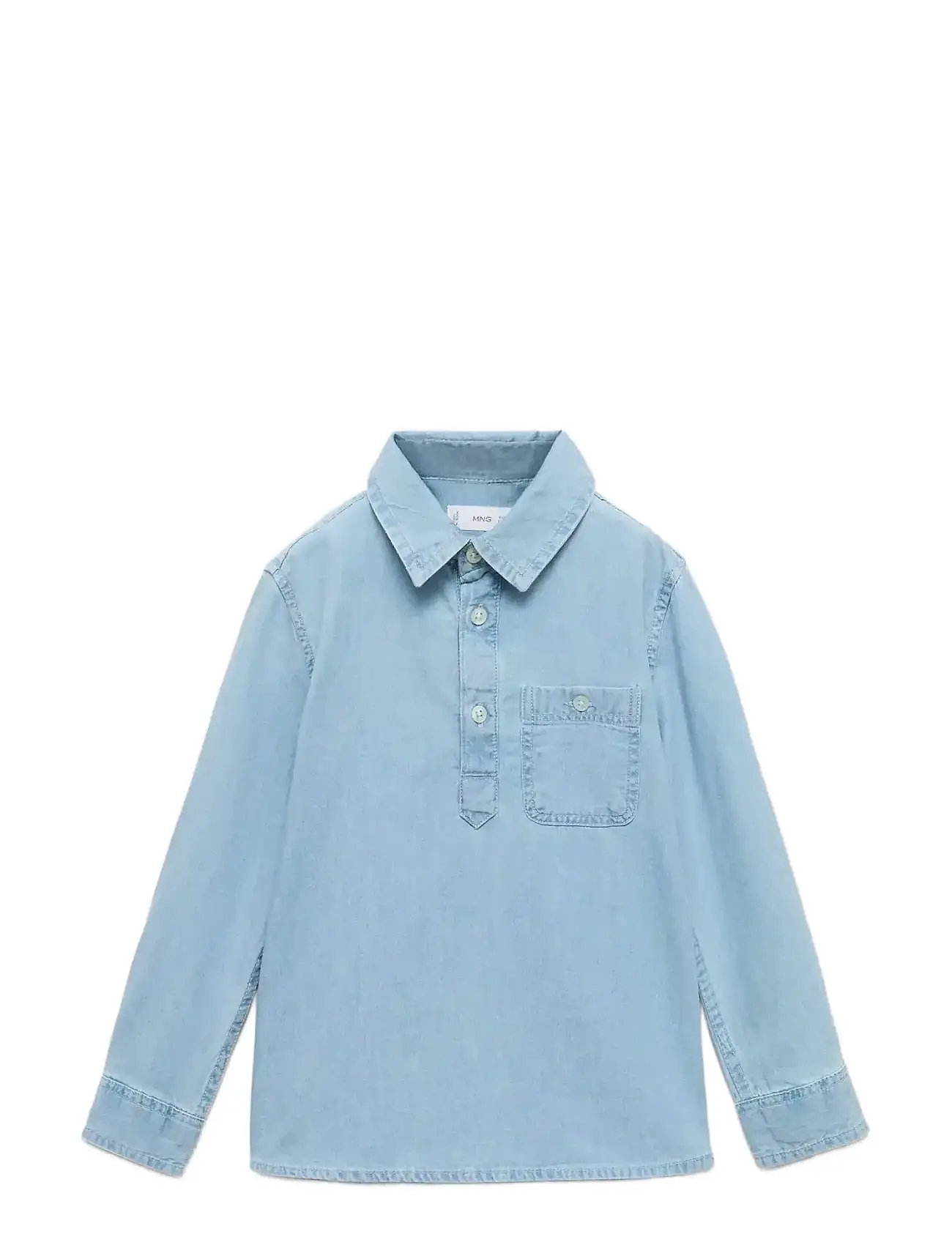 MANGO Pocket Denim Shirt Blau - 3-4 - Kinder