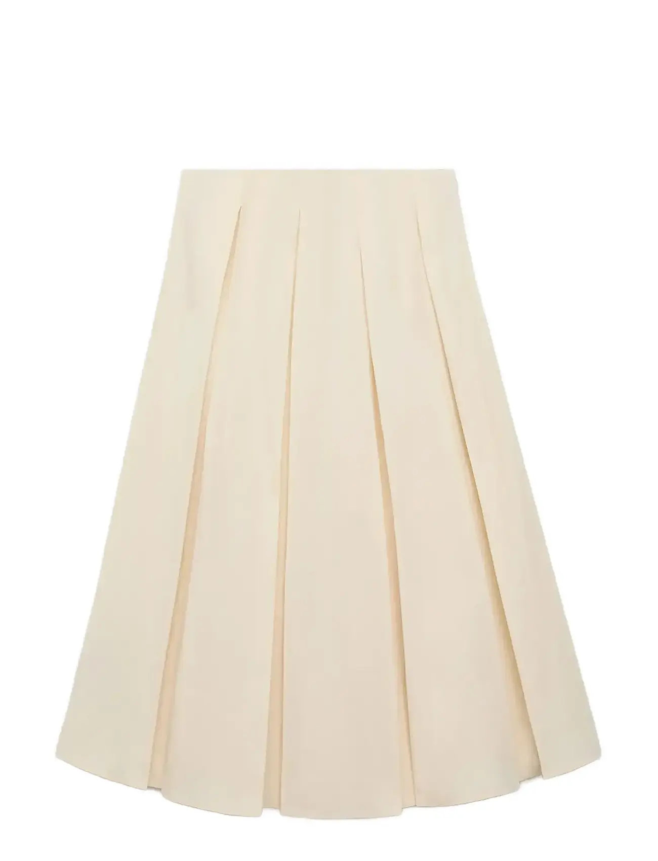 MANGO Pleated Midi-Rock Cream - 42 - Damen