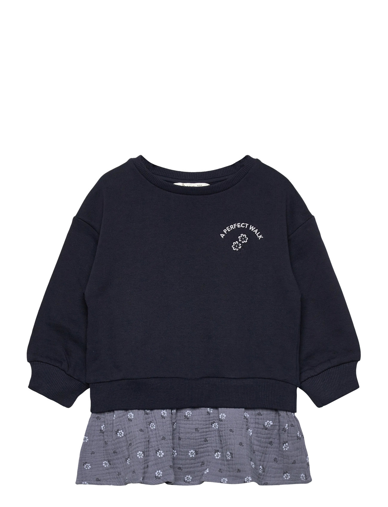Mango Floral Sweatshirt Dress, 2-3, Navy, Fritidskjoler > Fritidskjoler Med Lange Ærmer, Børn