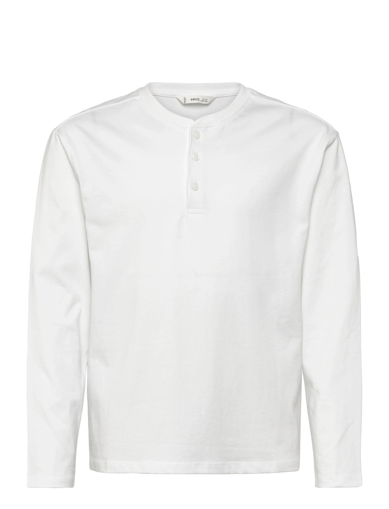 MANGO Buttoned Baumwolle T-Shirt Weiß - 5-6 - Kinder