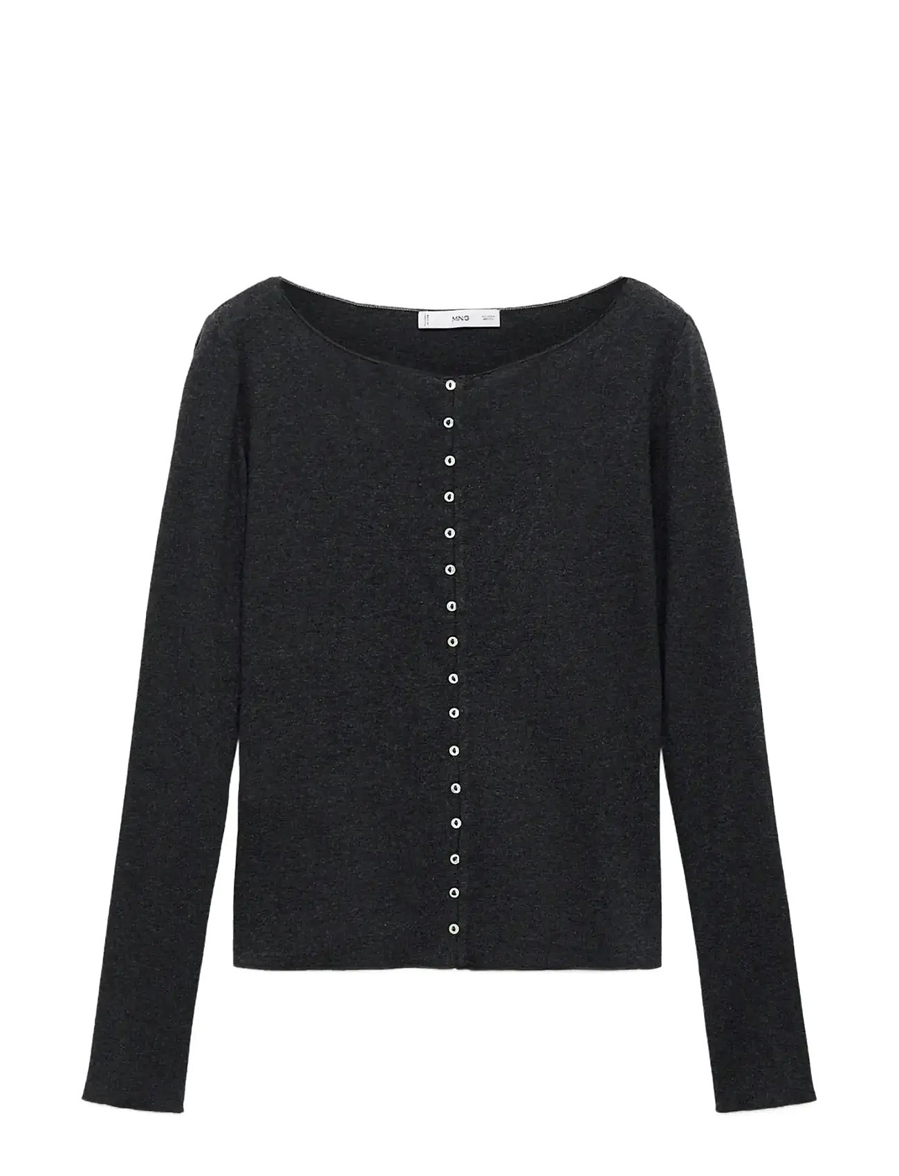 MANGO Boot Neck Cardigan With Buttons Grau - XL - Damen
