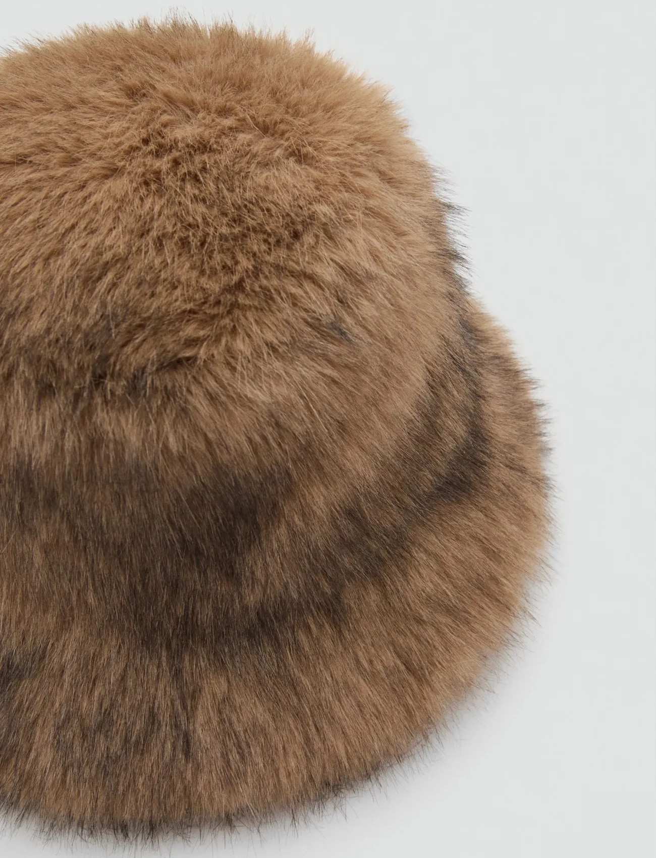 Mango Faux-Fur Bucket Hat, One Size, Brown, Hovedbeklædning > Spandhatte, Dame