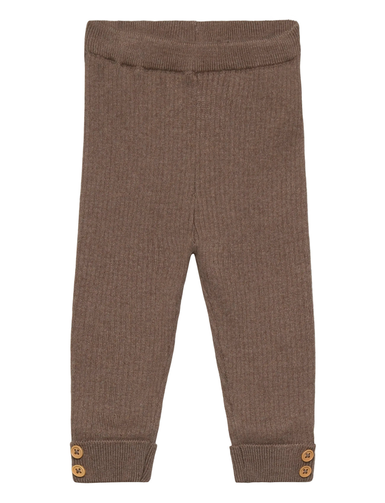 MANGO Ribbed Strick Leggings Braun - 6-9M - Kinder