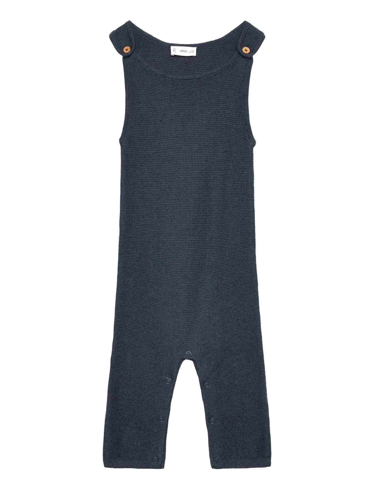 MANGO Strick Long Jumpsuit Navy - 6-9M - Kinder