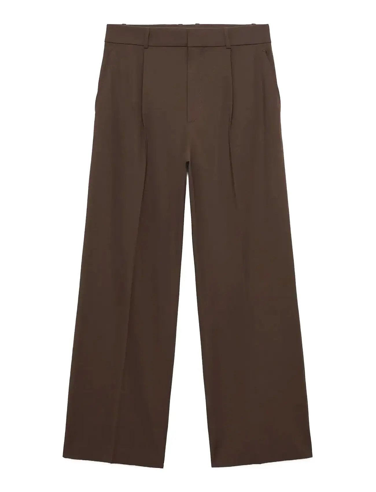 MANGO Low-Rise Wide Bein Hosen Braun - 40 - Damen