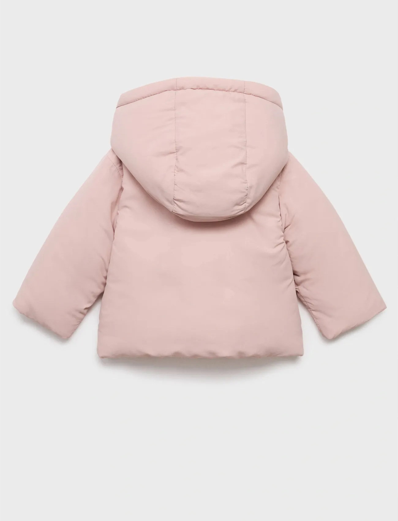 Mango Anorak With Shearling-Effect Hood, 2-3, Pink, Jakker Og Frakker > Anorakker, Børn