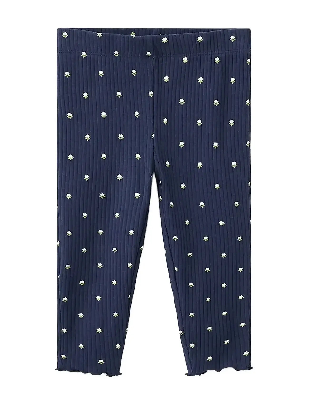 MANGO Ribbed Floral Leggings Navy - 4-5 - Kinder