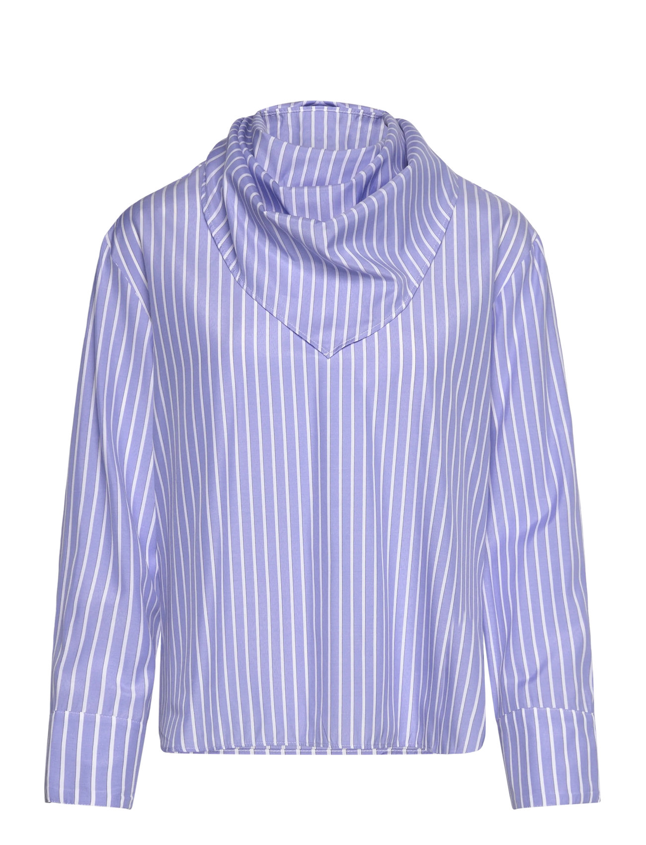 MANGO Gestreift Bluse With Handkerchief Blau - M - Damen