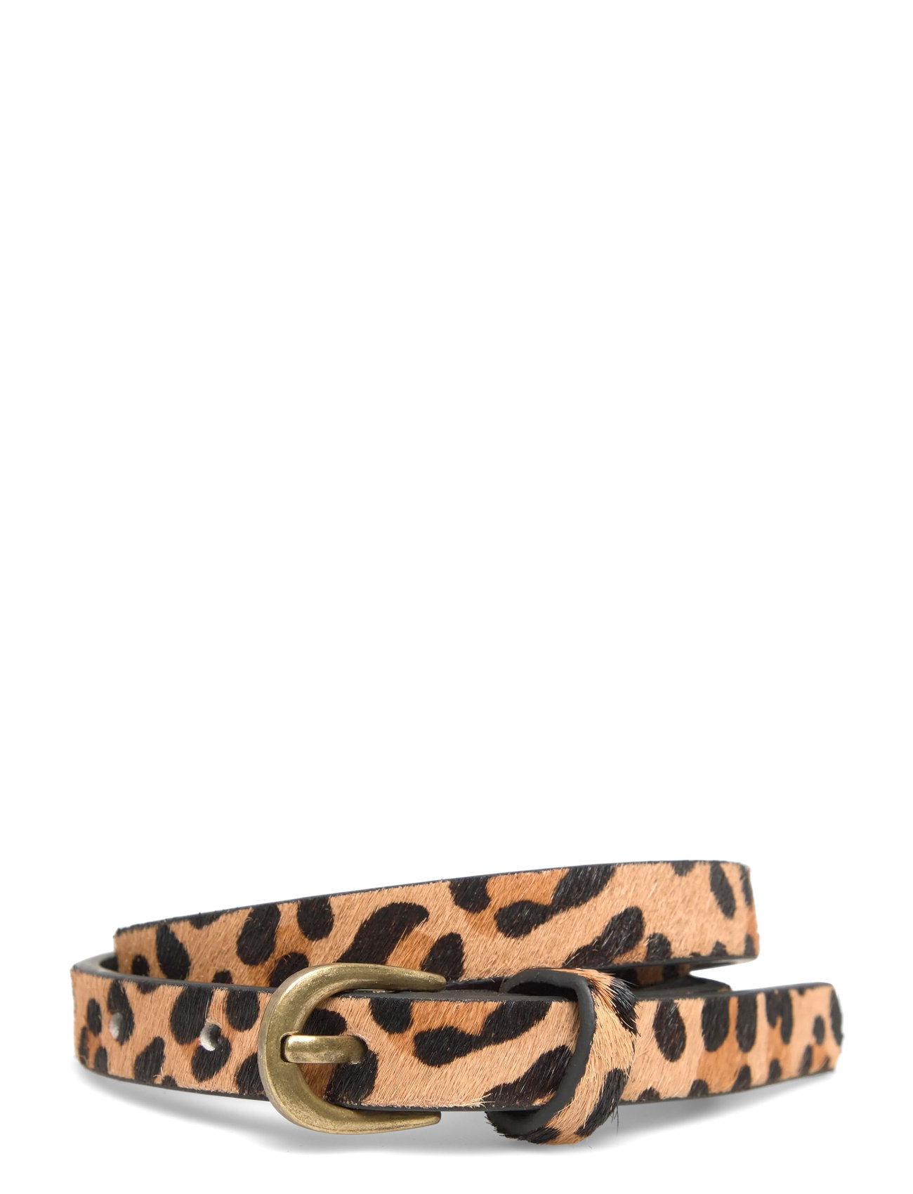 MANGO Leopard Leder Gürtel Braun - M - Kinder
