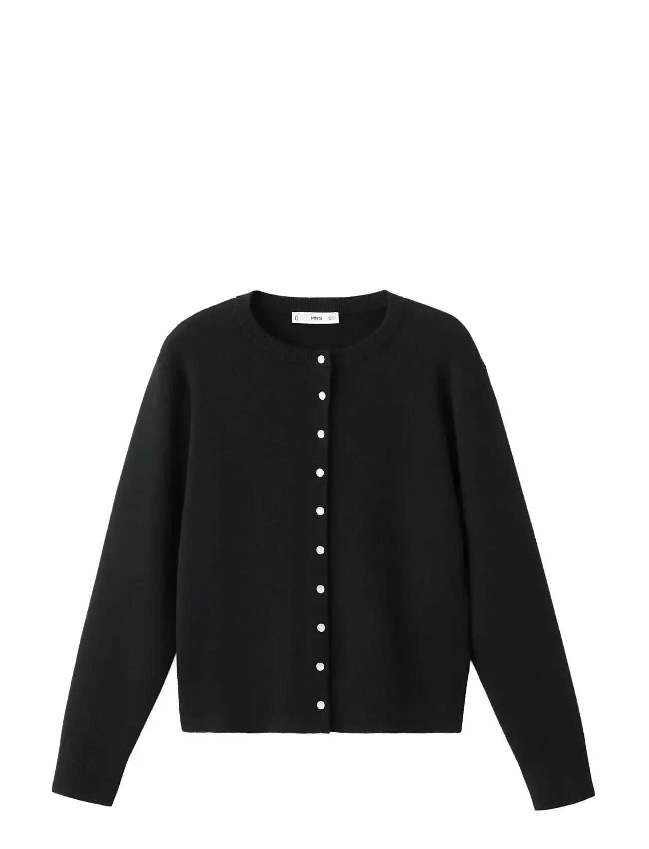 MANGO Strick Button Cardigan Schwarz - L - Damen