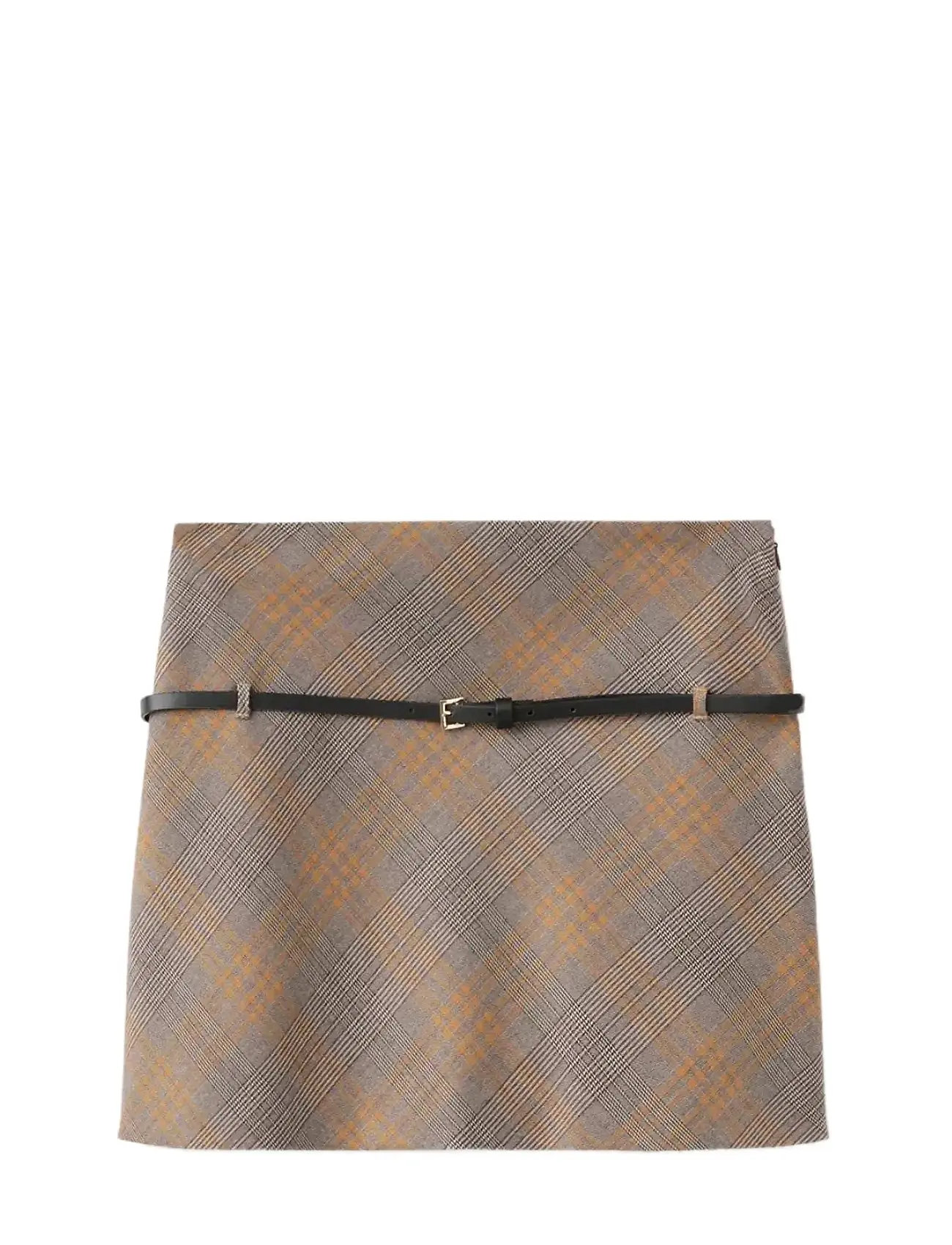 MANGO Gürtel Checked Rock Braun - 42 - Damen