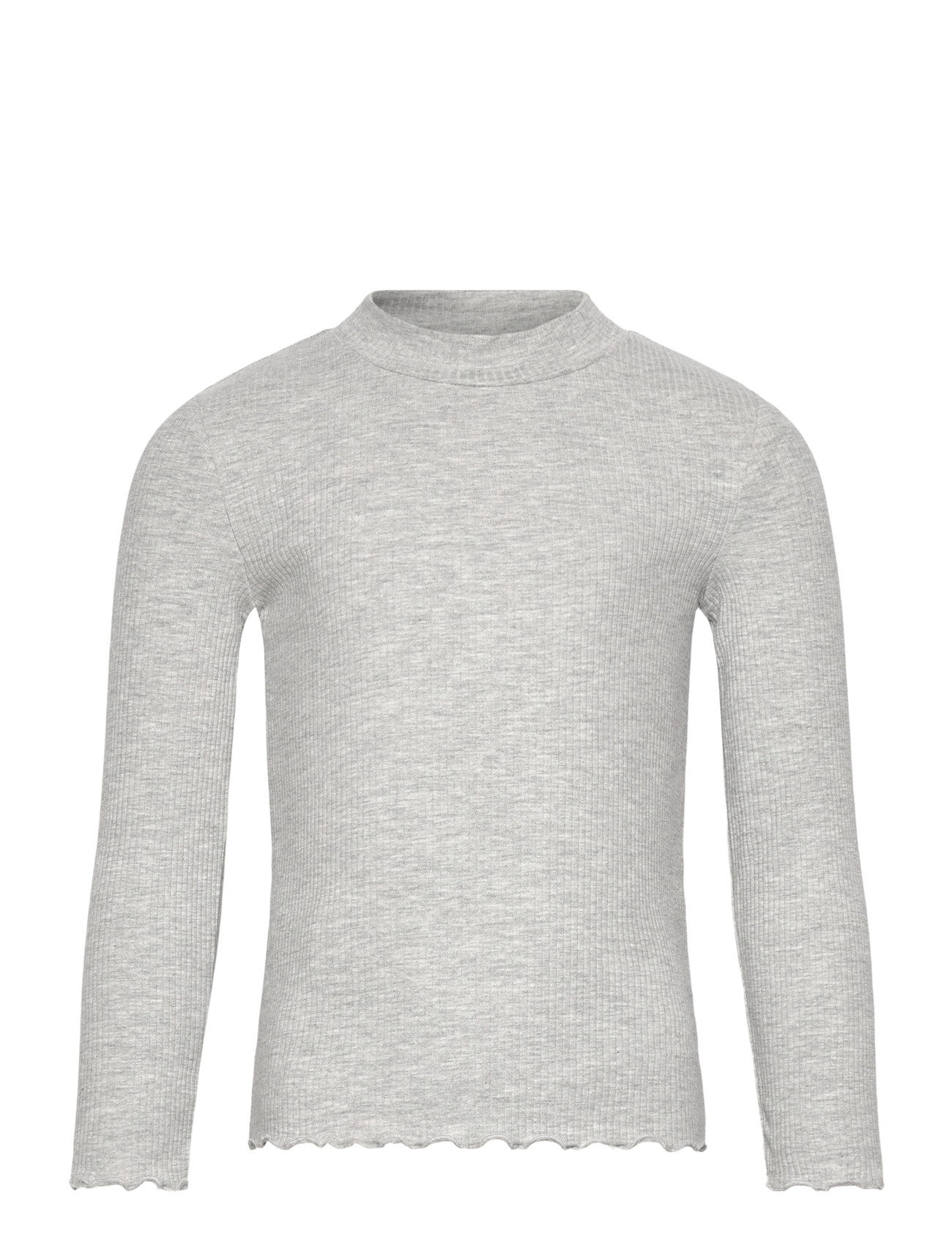MANGO Ribbed High Neck T-Shirt Grau - 3-4 - Kinder