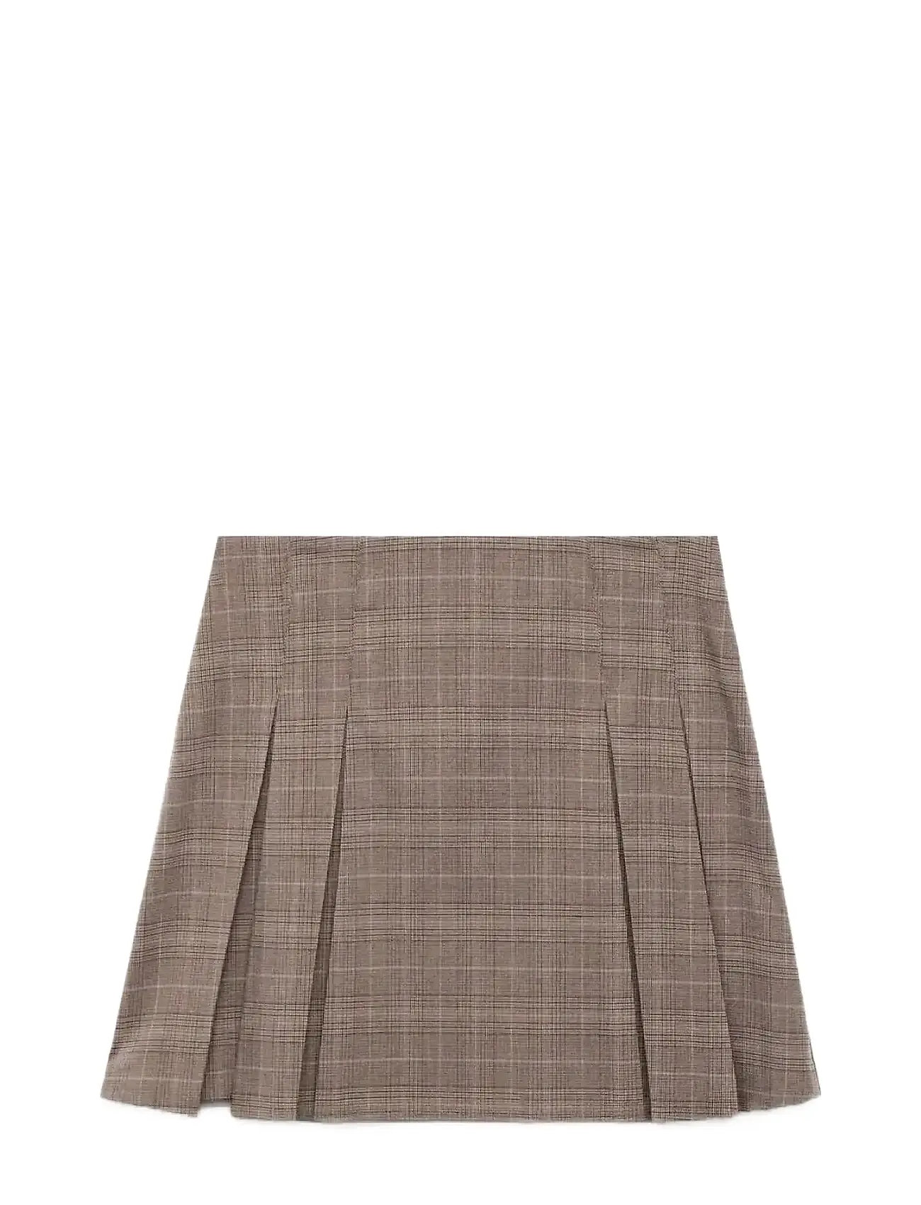 MANGO Pleated Mini-Rock Braun - 38 - Damen
