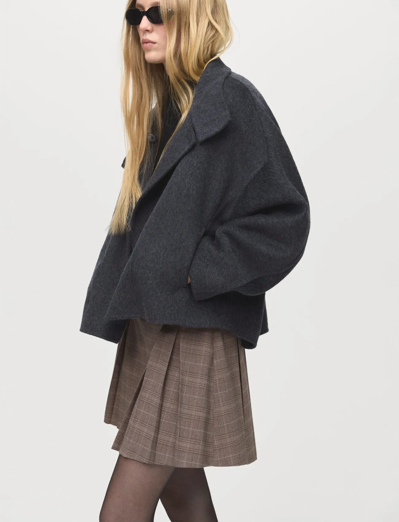 Mango Pleated Mini-Skirt, 36, Brown, Nederdele > Korte Nederdele, Dame