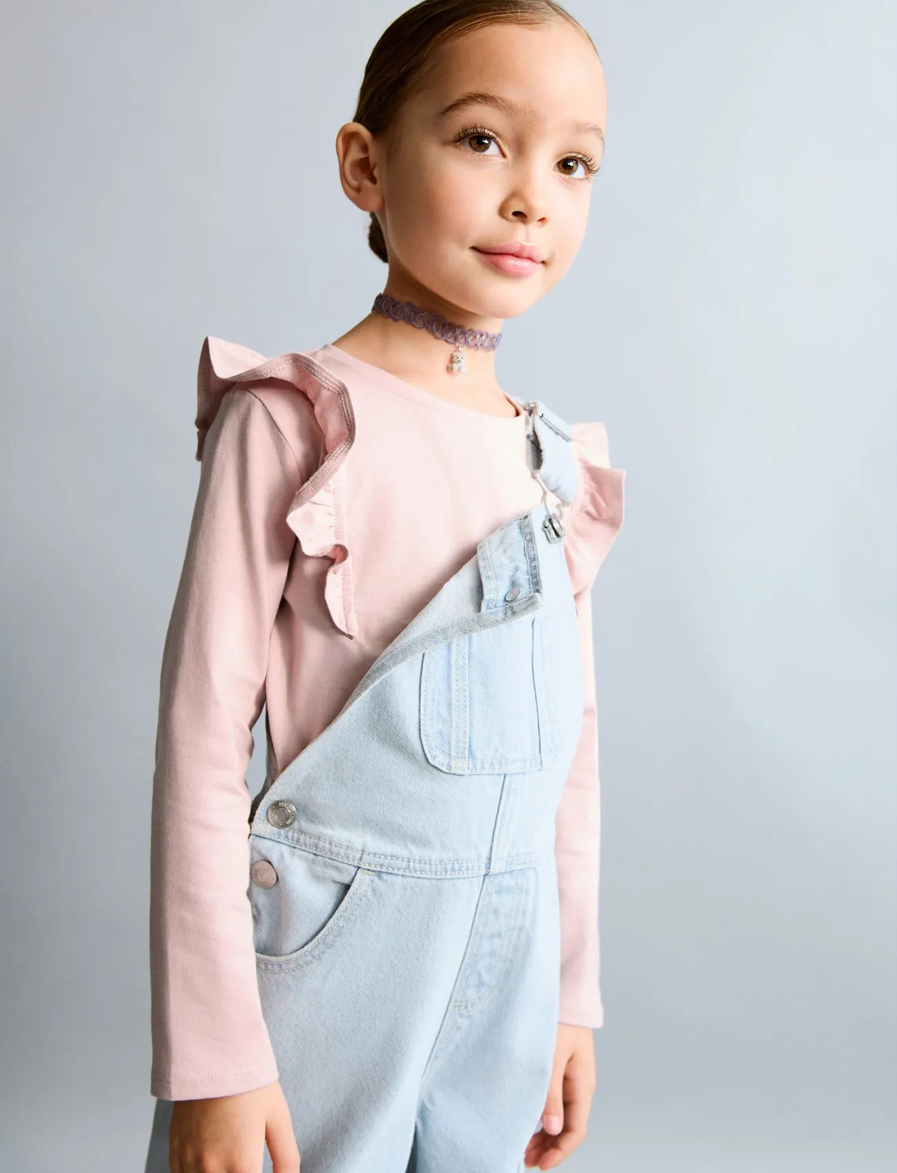 Mango Frills Cotton T-Shirt, 12-18M, Pink, T-Shirts > Langærmede T-shirts, Børn