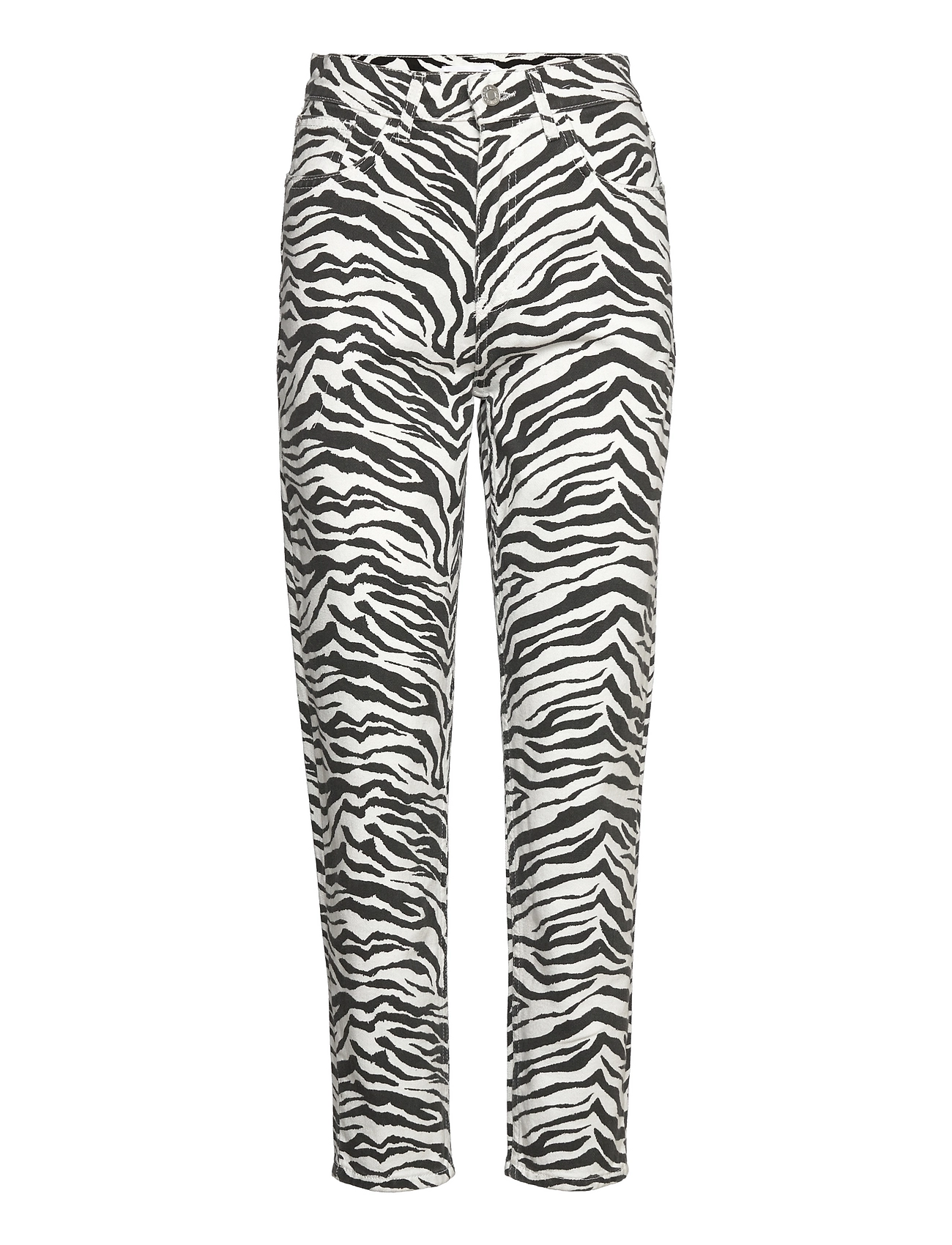 Zebra Bottoms Jeans Straight-regular Multi/patterned Mango