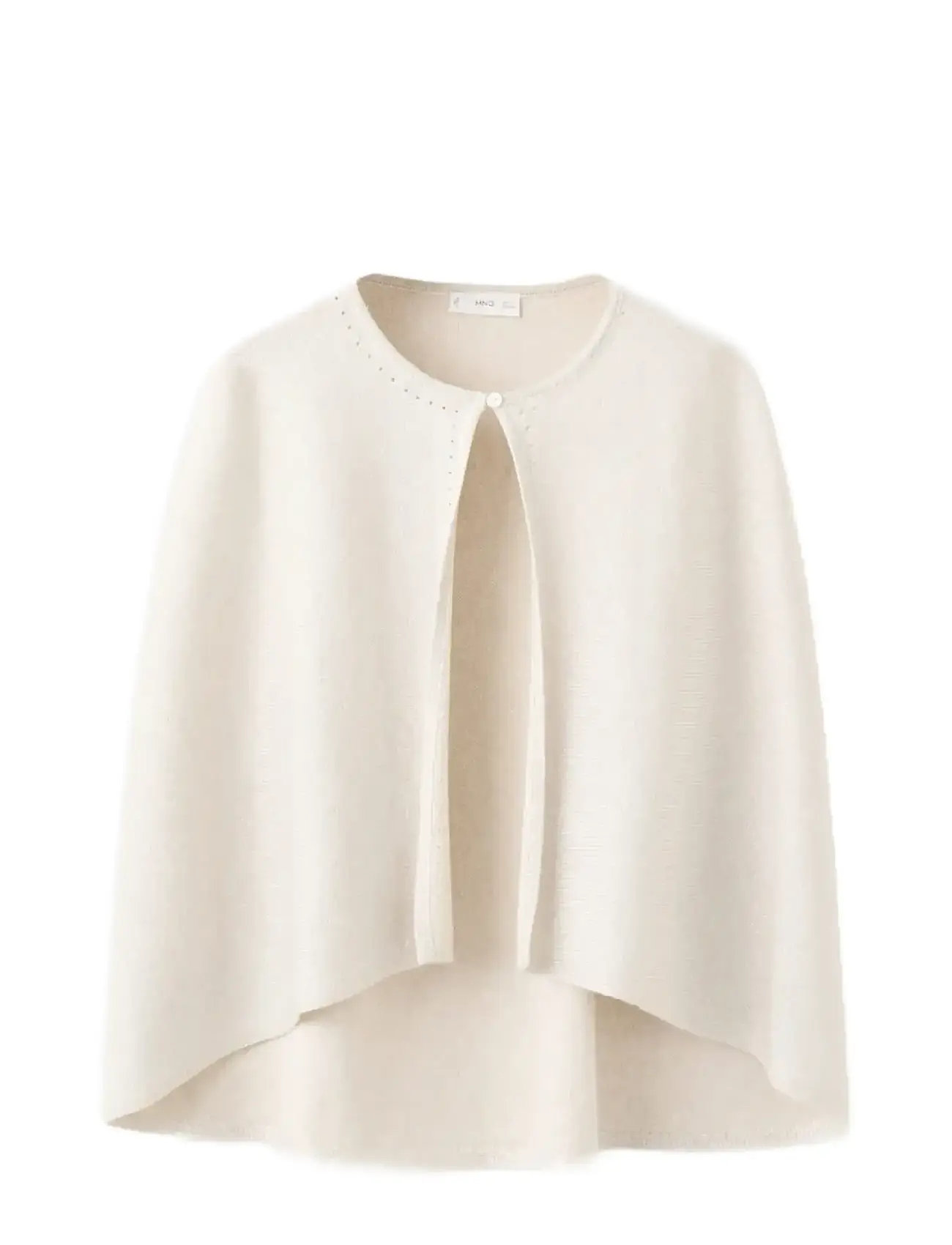 Mango Lurex Knitted Cape, 5-6, Cream, Strik > Cardigans, Børn