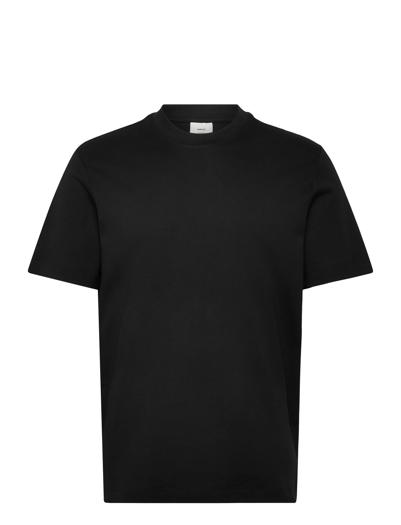 MANGO Medium Weight Regular Fit T-Shirt Schwarz - S - Herren