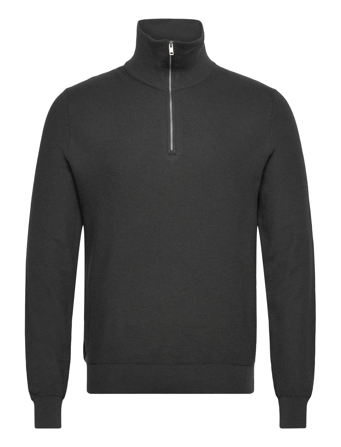 MANGO Microstructure Pullover With Zipper Collar Grau - S - Herren