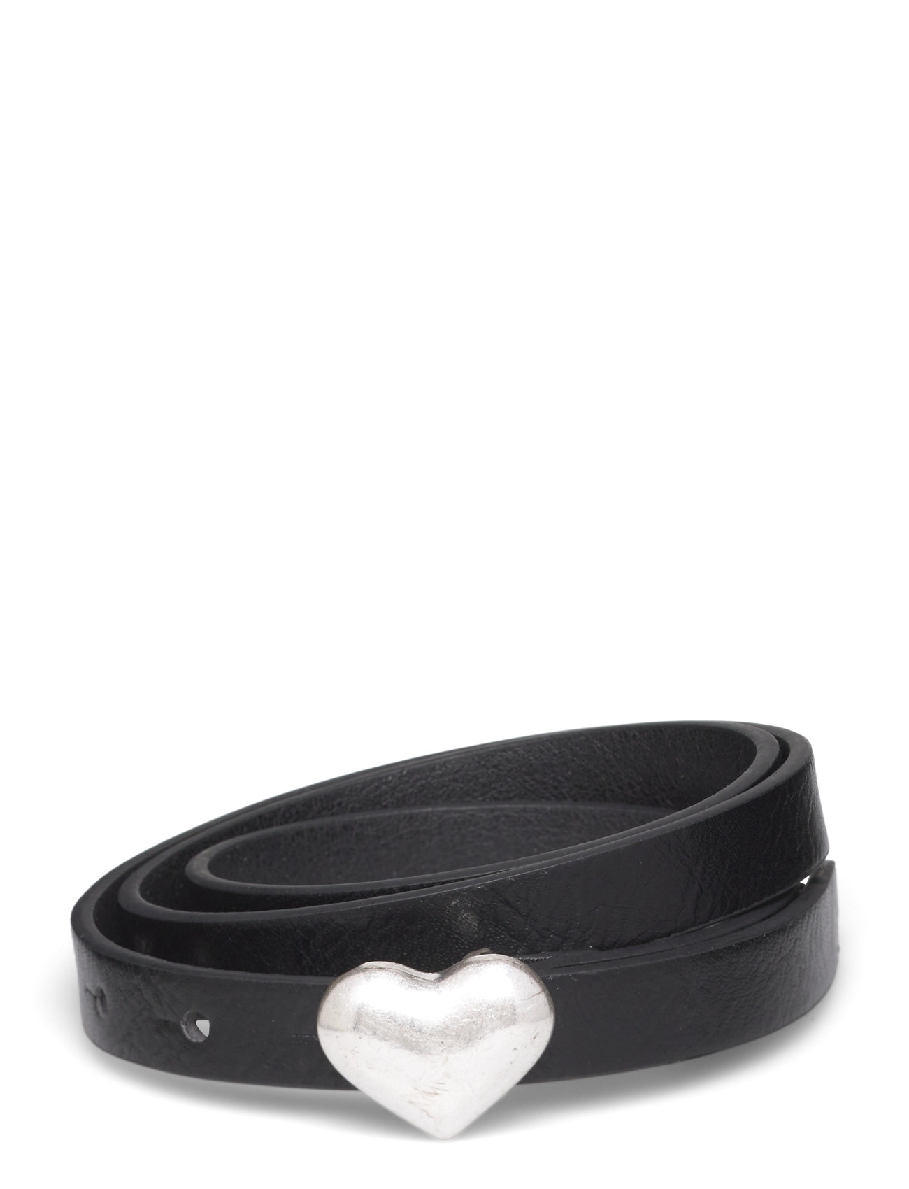 Mango Heart Skinny Belt, S, Black, Tilbehør > Bælter, Børn