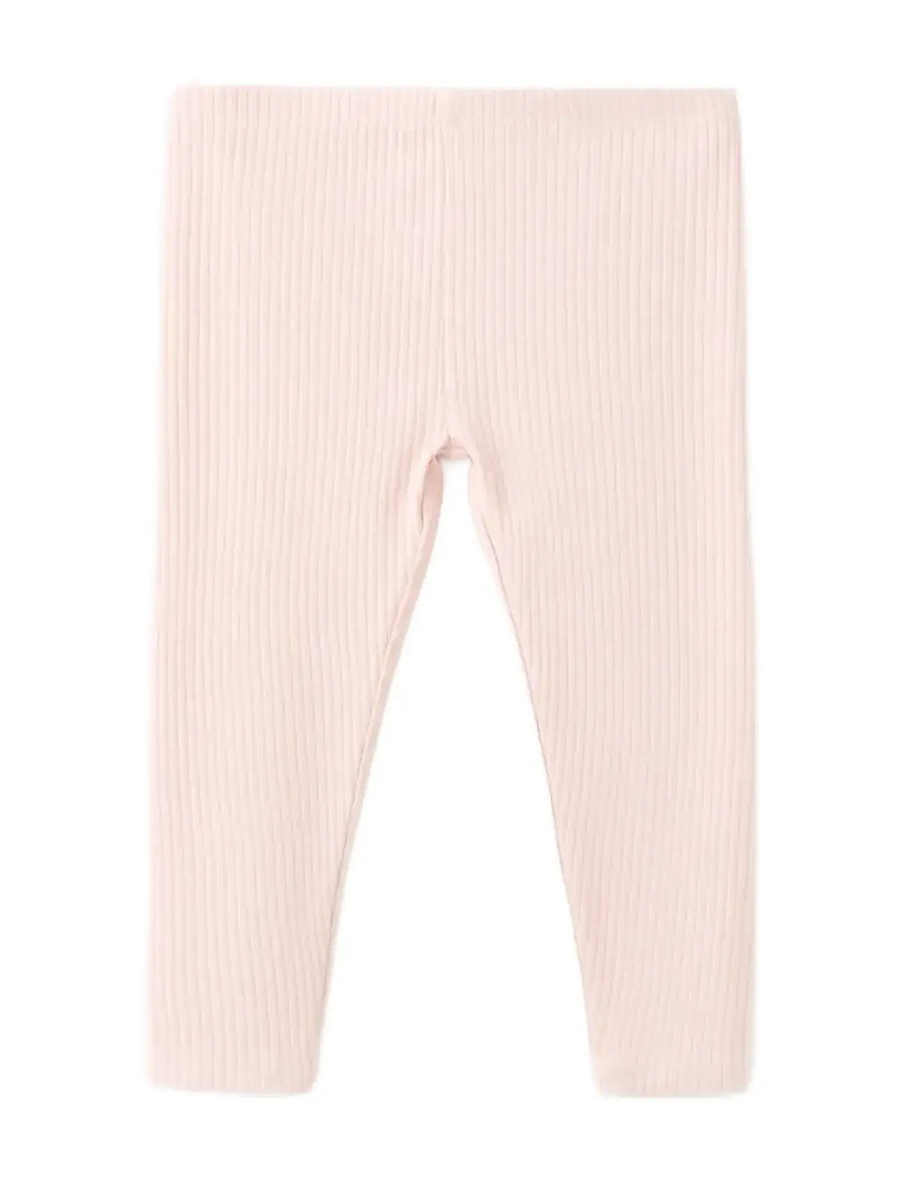 Mango Cotton Ribbed Leggings, 12-18M, Pink, Underdele > Leggings, Børn