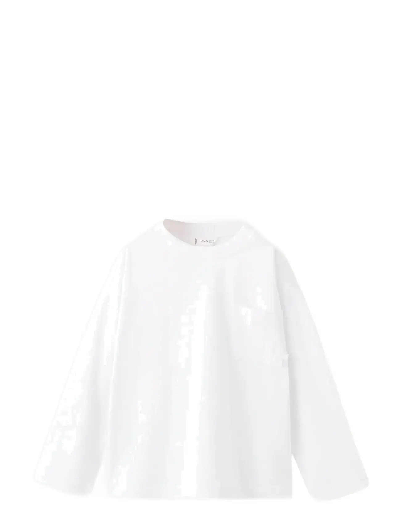 Mango Pocket Cotton T-Shirt, 18-24M, White, T-Shirts > Langærmede T-shirts, Børn