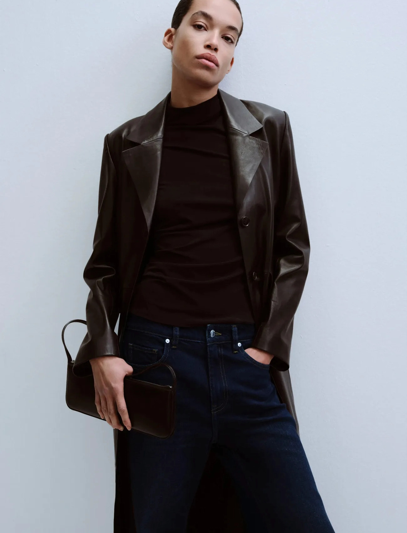 Mango Mid-Rise Flared Jeans, 44, Navy, Jeans > Flares, Dame