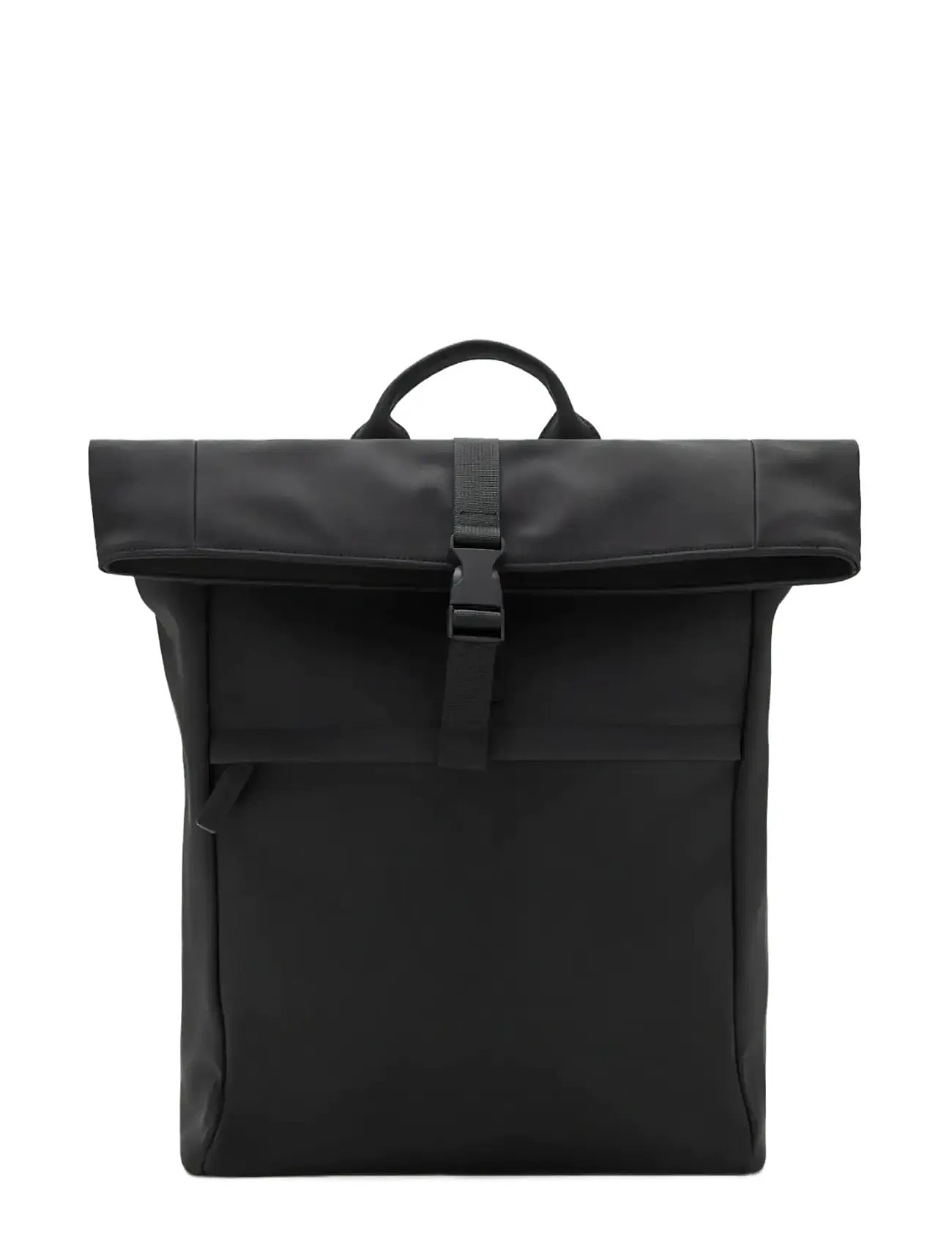 MANGO Rubberized Rucksack With Flap Closure Schwarz - One Size - Herren