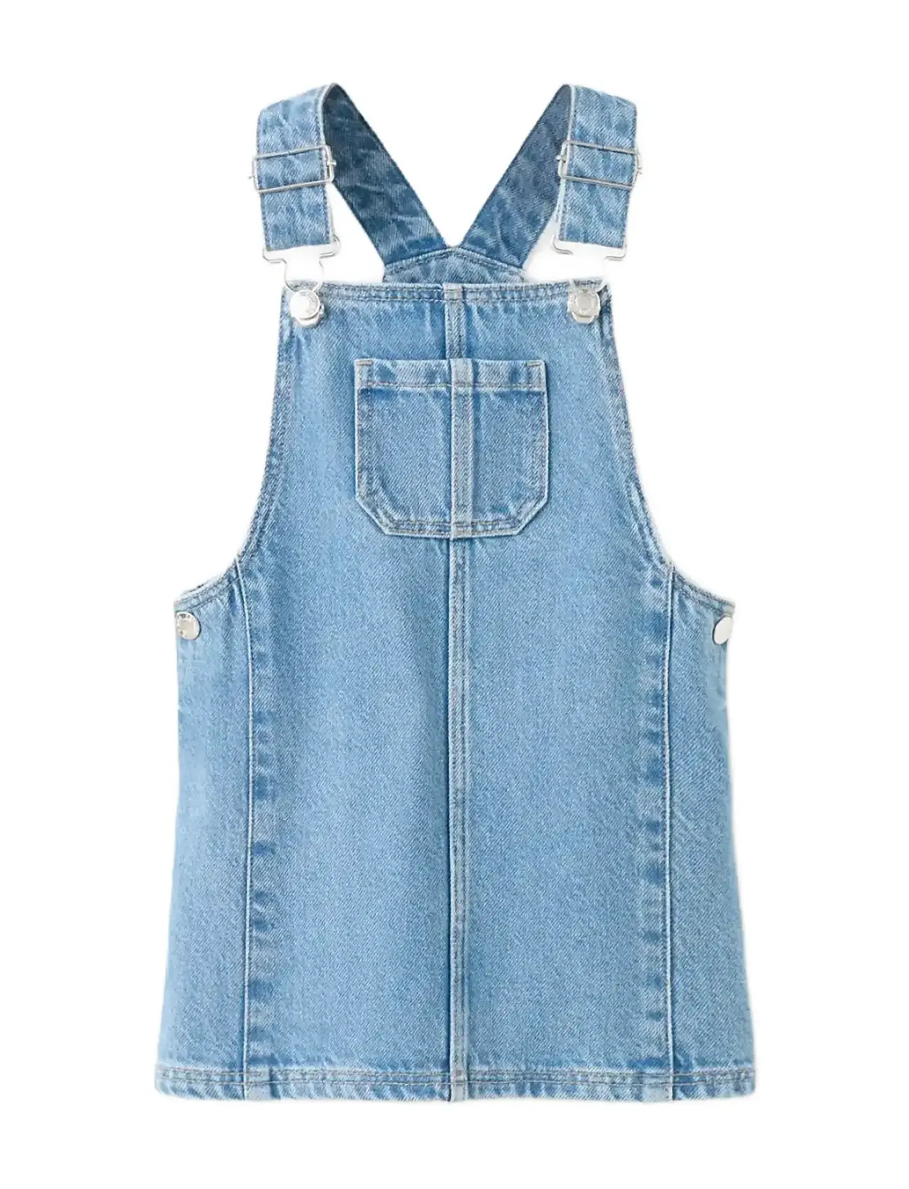 Mango Short Denim Pinafore, 18-24M, Blue, Fritidskjoler > Fritidskjoler Uden Ærmer, Børn