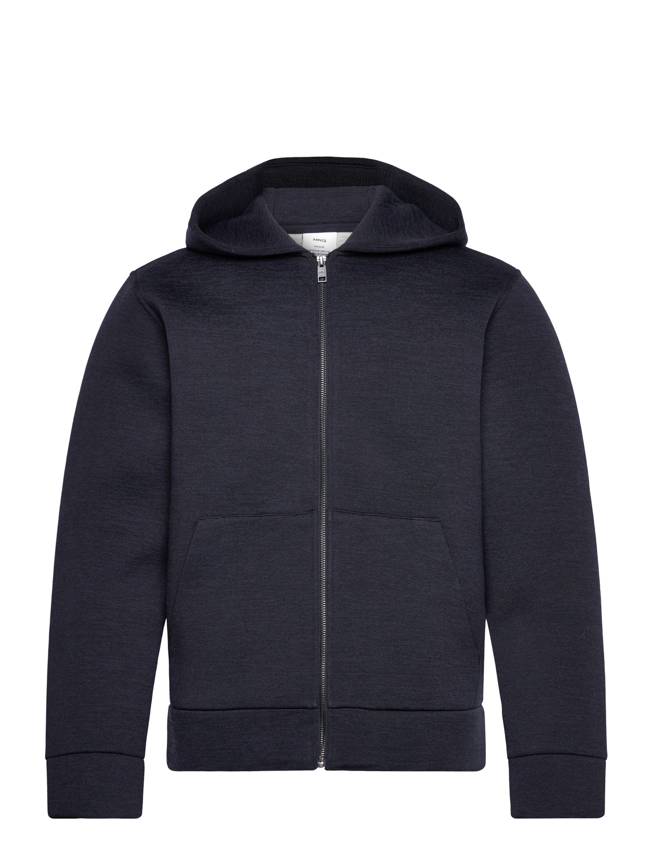MANGO Neoprene Effect Zip-Up Sweatshirt Navy - S - Herren