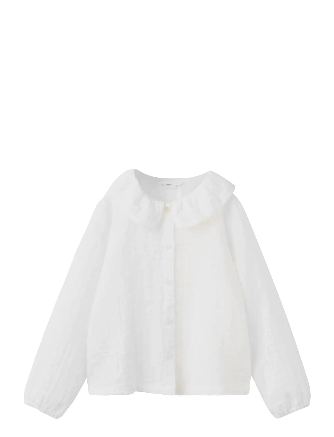 Mango Blouse With Peter Pan Collar, 2-3, White, Overdele > Bluser & Tunikaer, Børn