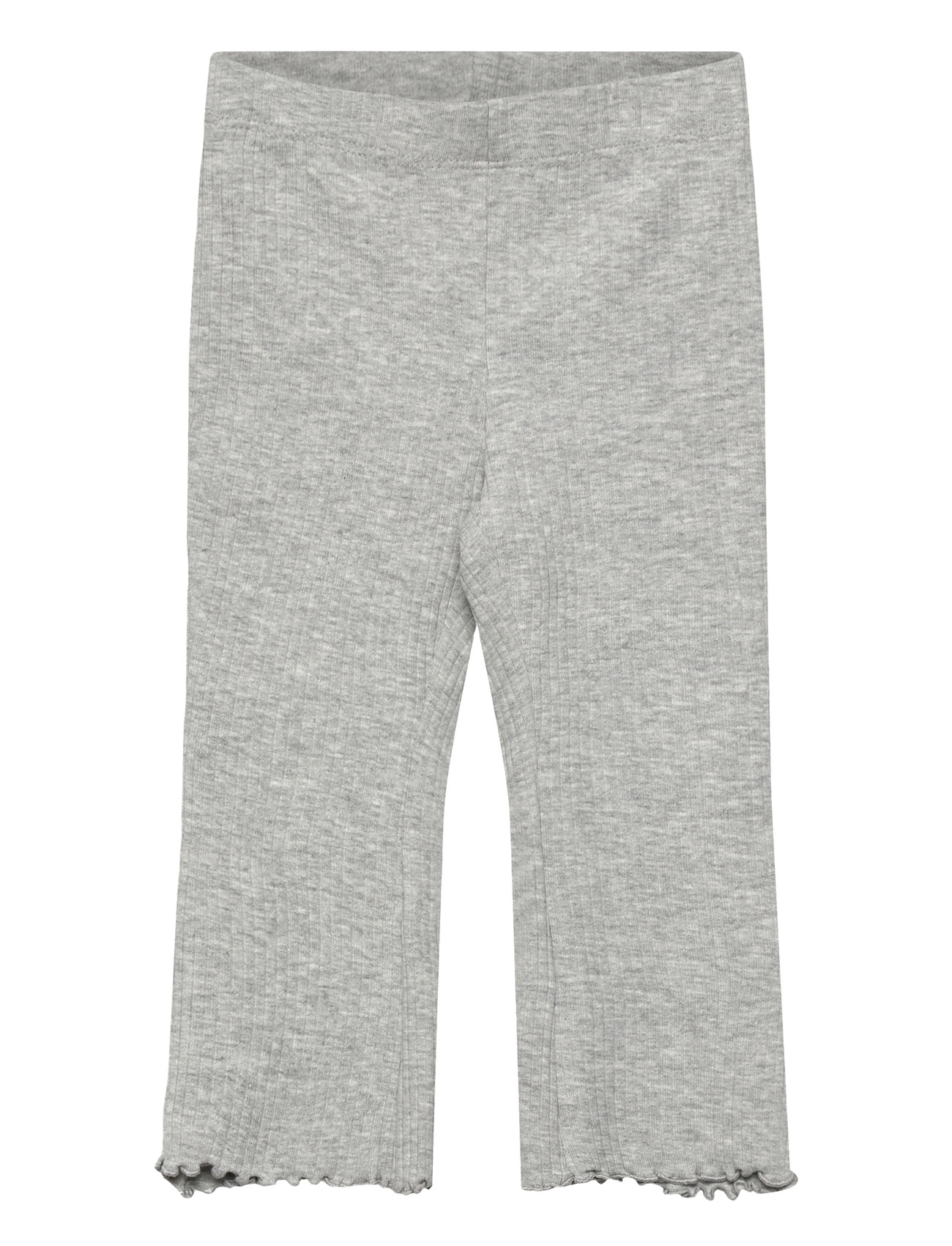 Mango Ribbed Flared Leggings, 9-12M, Grey, Underdele > Leggings, Børn