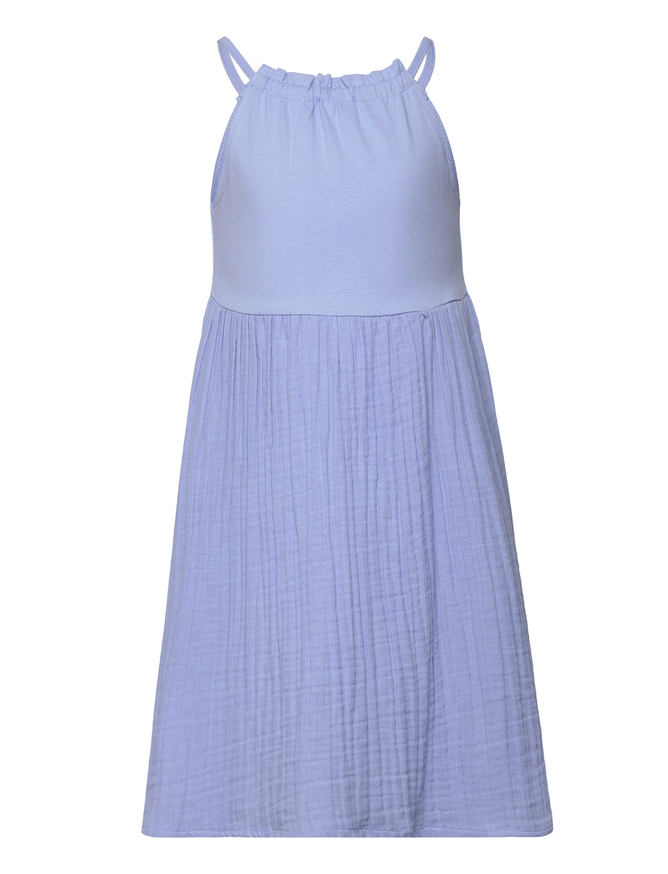 Cotton-Blend Dress Dresses & Skirts Dresses Casual Dresses Sleeveless Casual Dresses Blue Mango